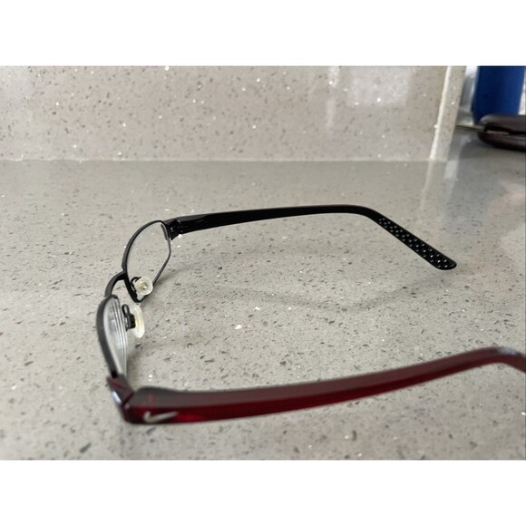 Nike Men's Eyeglasses Frames Only 8060 027 Black/Cherry Rectangular 47[]17 140 - Picture 3 of 8